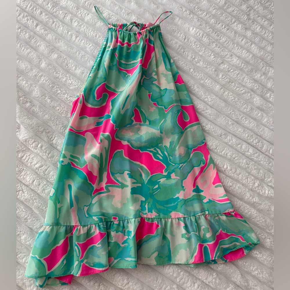Lilly Pulitzer Pink and Green Halter Top
